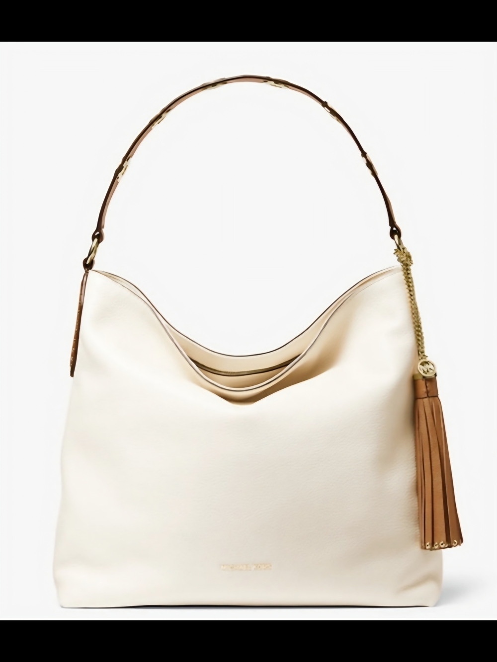 Michael Kors Light Cream Leather Handbag with Gold Hardware